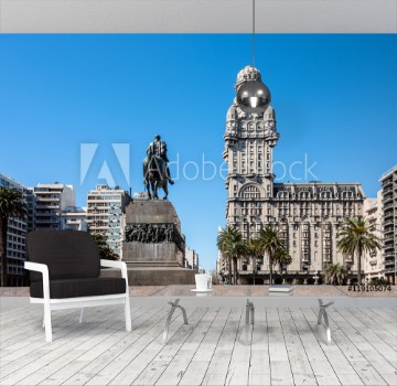 Picture of Salvo Palace on the Independence Square Montevideo Uruguay